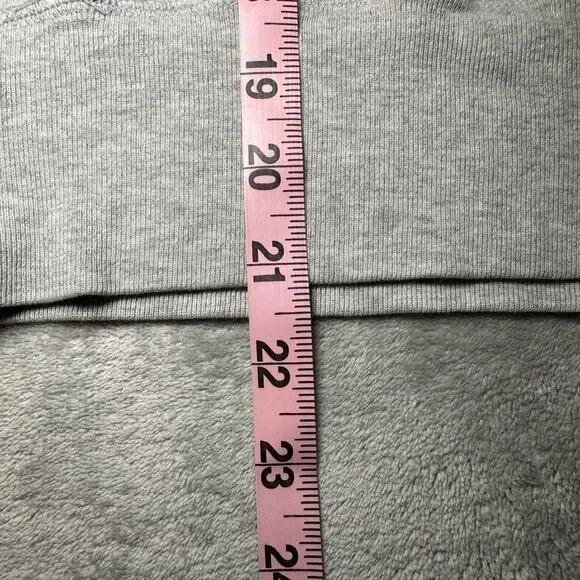 American Eagle Hoodie Women Size M Gray Pullover Preppy Academia AEO Est 77 Y2K - Picture 9 of 14
